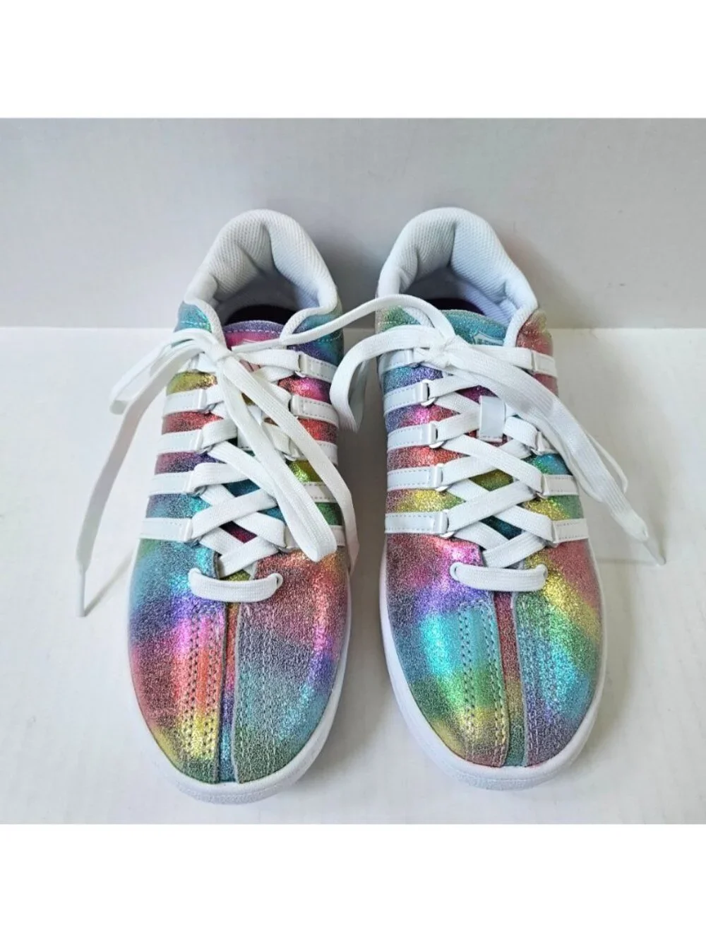 K Swiss Classic VN Varsity Rainbow Pride Sneakers Girls Youth 7 Womens 8.5 NEW